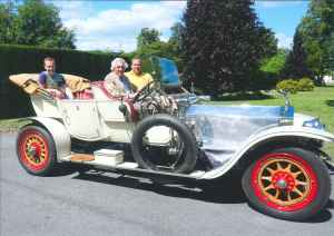 M Waller driving Silver Ghost